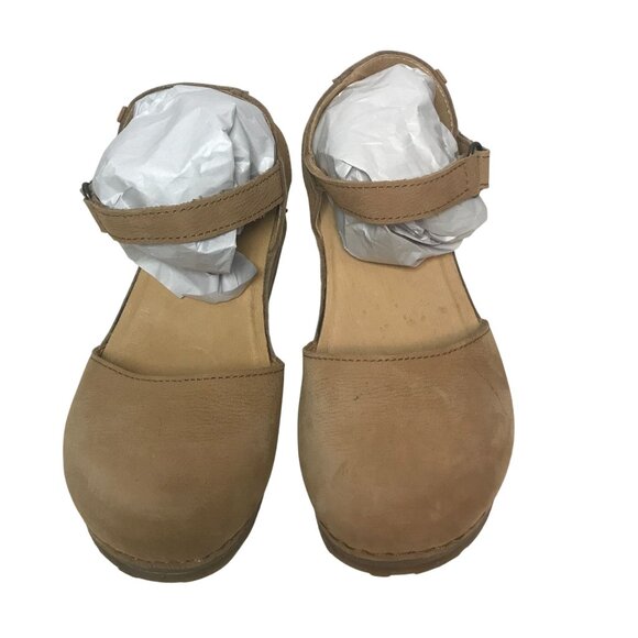 El Naturalista Wedge Sandal Tan Leather Closed Toe Womens Size 8/38 - Picture 2 of 10